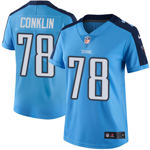 2019 Women Tennessee Titans #78 Conklin light blue Nike Vapor Untouchable Limited NFL Jersey->women nfl jersey->Women Jersey